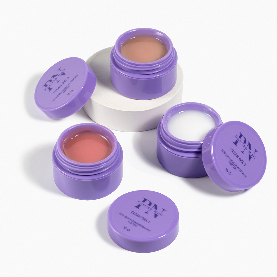 Набор гелей Clean gel Set PN , 3 оттенка по 15 г. 