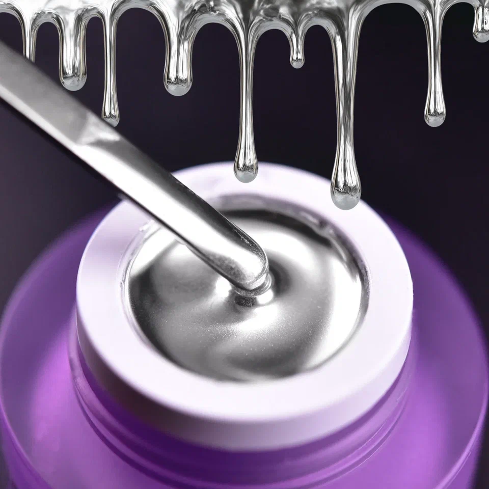 Liquid Steel  PN гель-краска серебро с зеркальным эффектом 5 гр