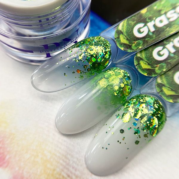 Гель для дизайна с глиттером GYPSY GEL Grass 5гр