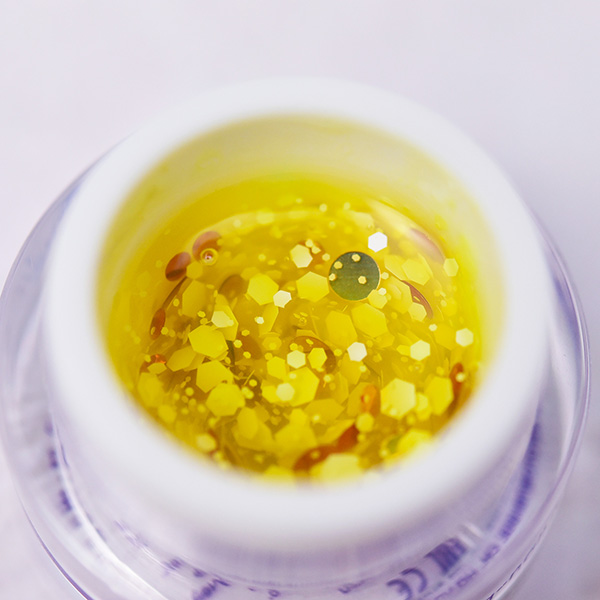 BUBBLE GEL Sunny PN гель для дизайна c крупным глиттером 5 гр (жёлтый)