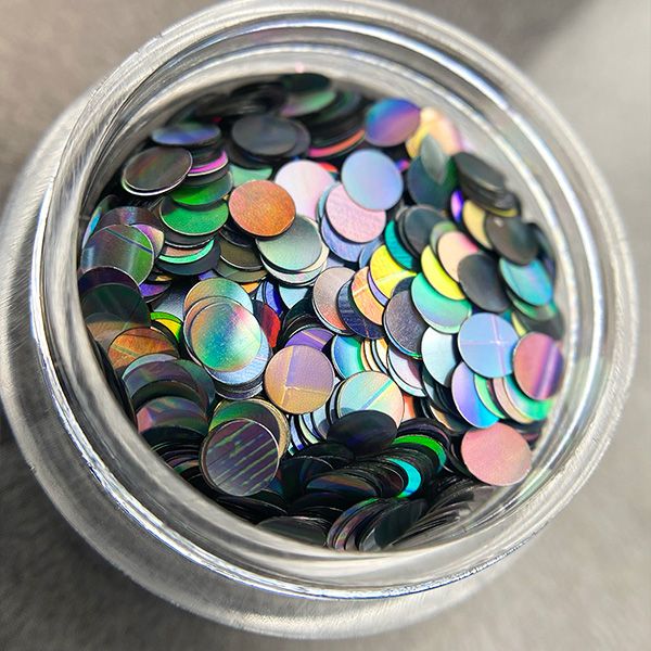 Камифубуки PN К116 "Кружочки" средние зеркальная голография