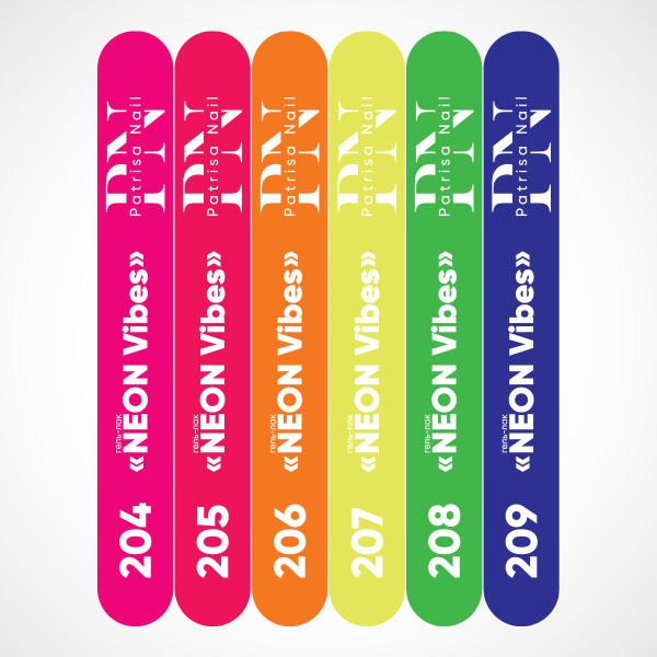 Наклейки на типсы для коллекции "NEON Vibes"