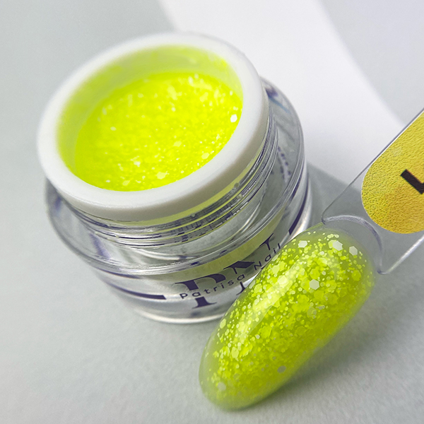 TROPIC GEL Lemon PN гель для дизайна c белыми шестигранниками 5 гр