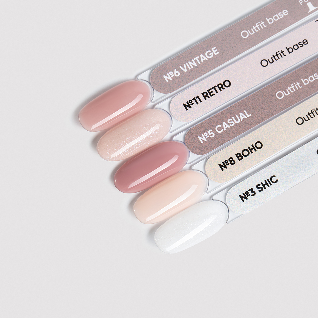 Набор баз Set3 Outfit base (№6, №11, №5, №8, №3) 8 мл, PN