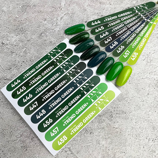 Наклейки на типсы для коллекции "Trend green"