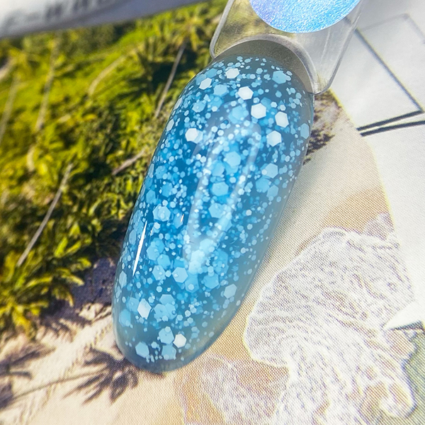TROPIC GEL Bramble PN гель для дизайна c белыми шестигранниками 5 гр
