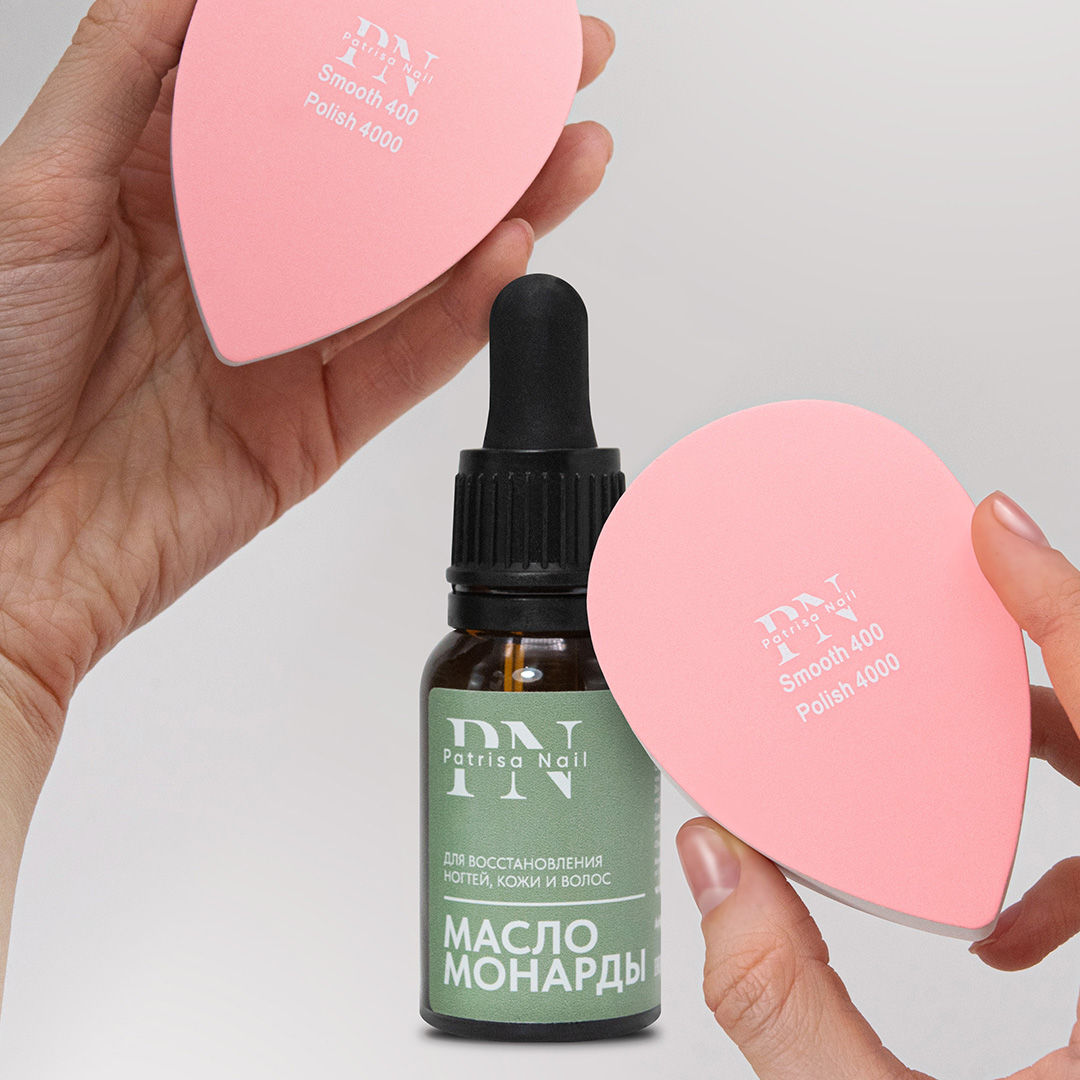 Набор PN полировочный блок капля 400/4000 грит 2 шт + масло монарды 15 мл.