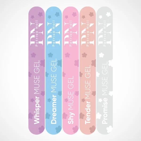 Наклейки на веерные палитры на гели "Muse Gel"