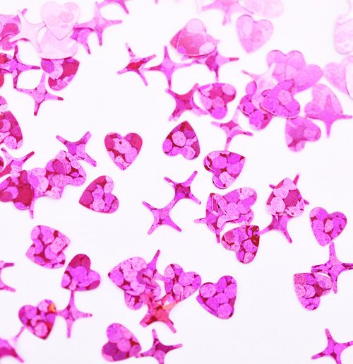 Камифубуки PN К102 "Сердце и звезды" микс розовый голография