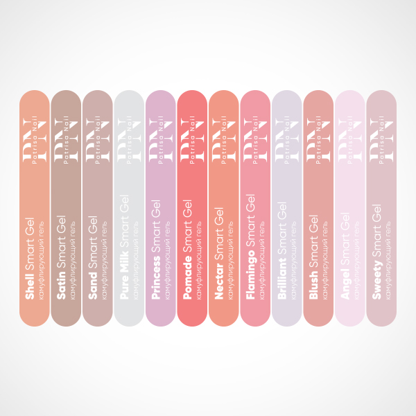 Наклейки на типсы для коллекции гелей "Smart"