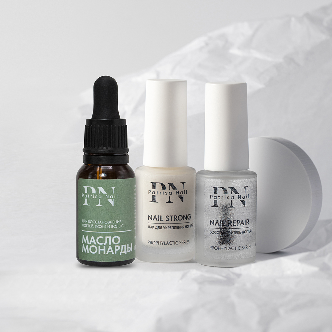 Набор уход Nail Renew Set (Nail Strong, Nail Repair, Масло Монарды) PN
