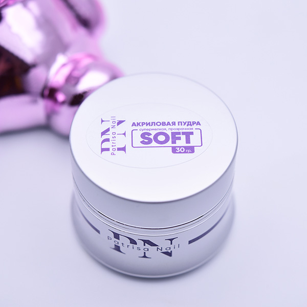 Акриловая пудра PN Soft супермелкая прозрачная 30 гр