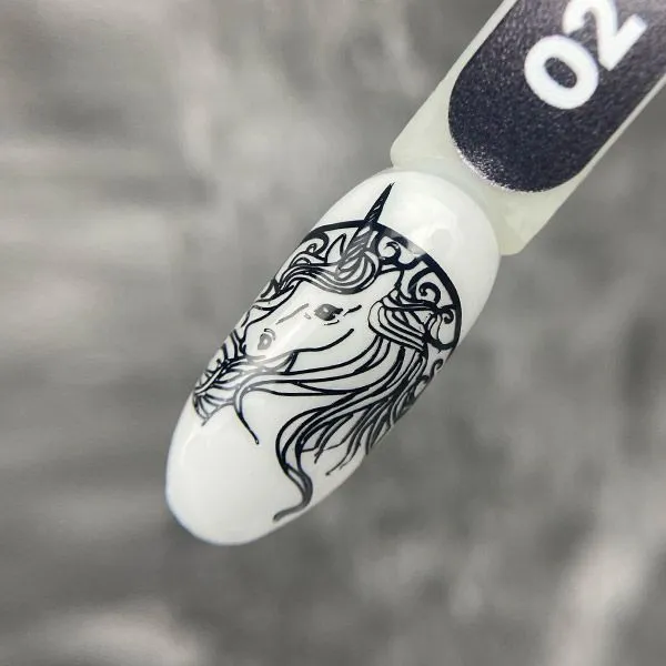 Лак для стемпинга "Tramp Stamp" PN №02 черный 8 мл