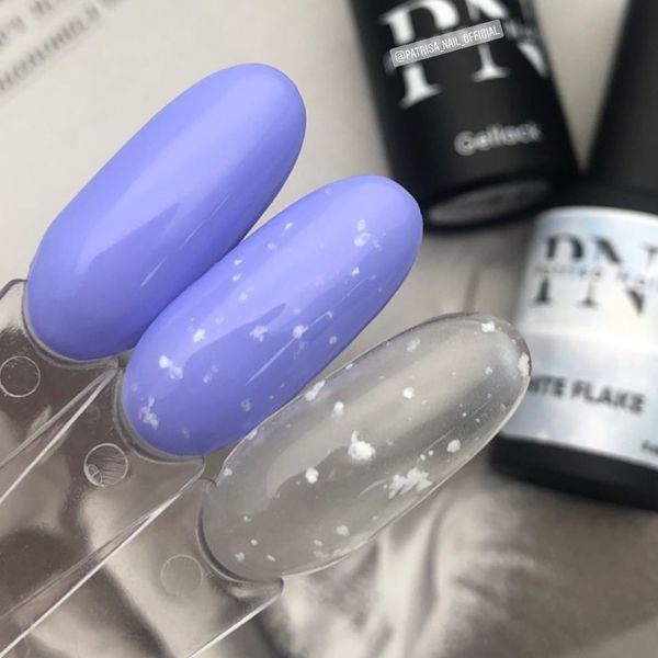 Топ глянцевый White Flake PN с белыми хлопьями без липкого слоя 8 мл