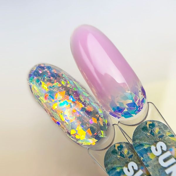 Гель для дизайна с глиттером GALAXY GEL  PN Sunset 5гр