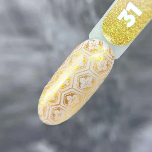 Лак для стемпинга "Tramp Stamp" PN №31 золотой металлик 8 мл