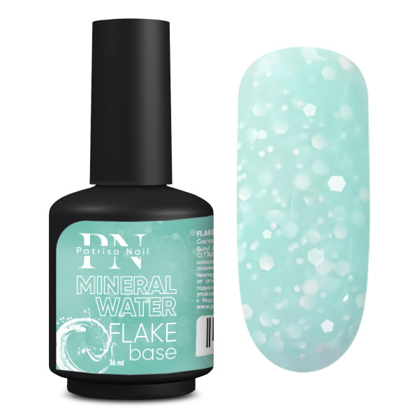 FLAKE base Mineral Water PN голубая база с белыми шестигранниками 16 мл