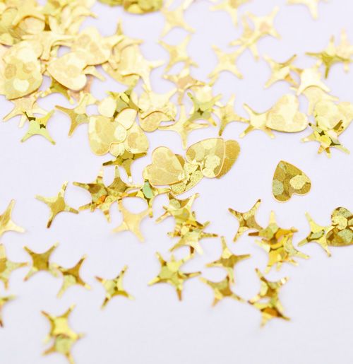 Камифубуки PN К100 "Сердце и звезды" микс золото голография