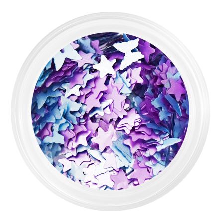 Камифубуки PN К112 "Бабочки и звездочки" голубой и сиреневый матовый