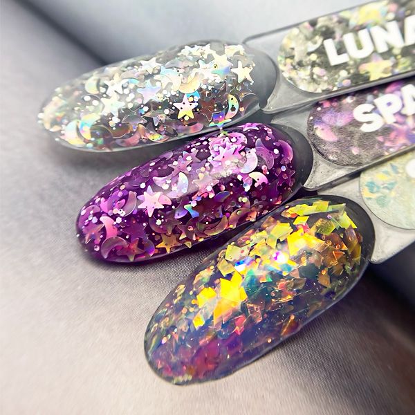 Гель для дизайна с глиттером GALAXY GEL  PN Lunar 5гр