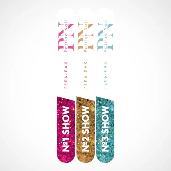 Наклейки на типсы для коллекции гель-лаков "Show"
