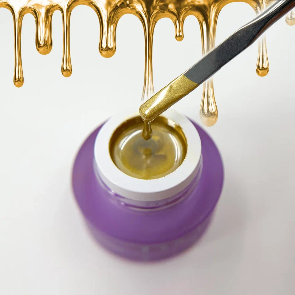 Liquid Steel  PN гель-краска золото с зеркальным эффектом 5 гр