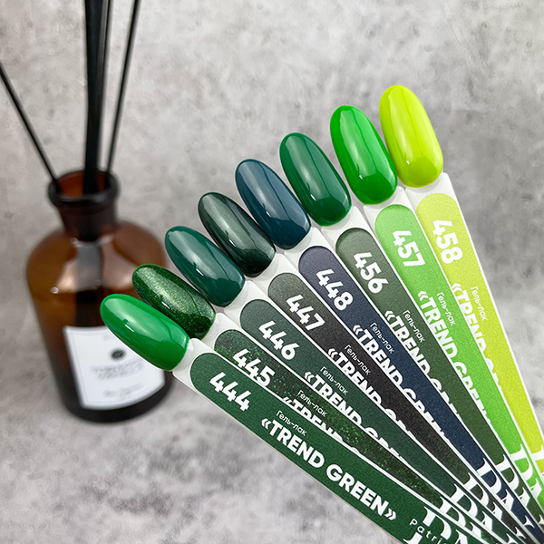 Наклейки на типсы для коллекции "Trend green"