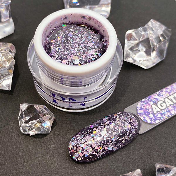 DIAMOND GEL PN Agate гель для дизайна с глиттером 5 гр