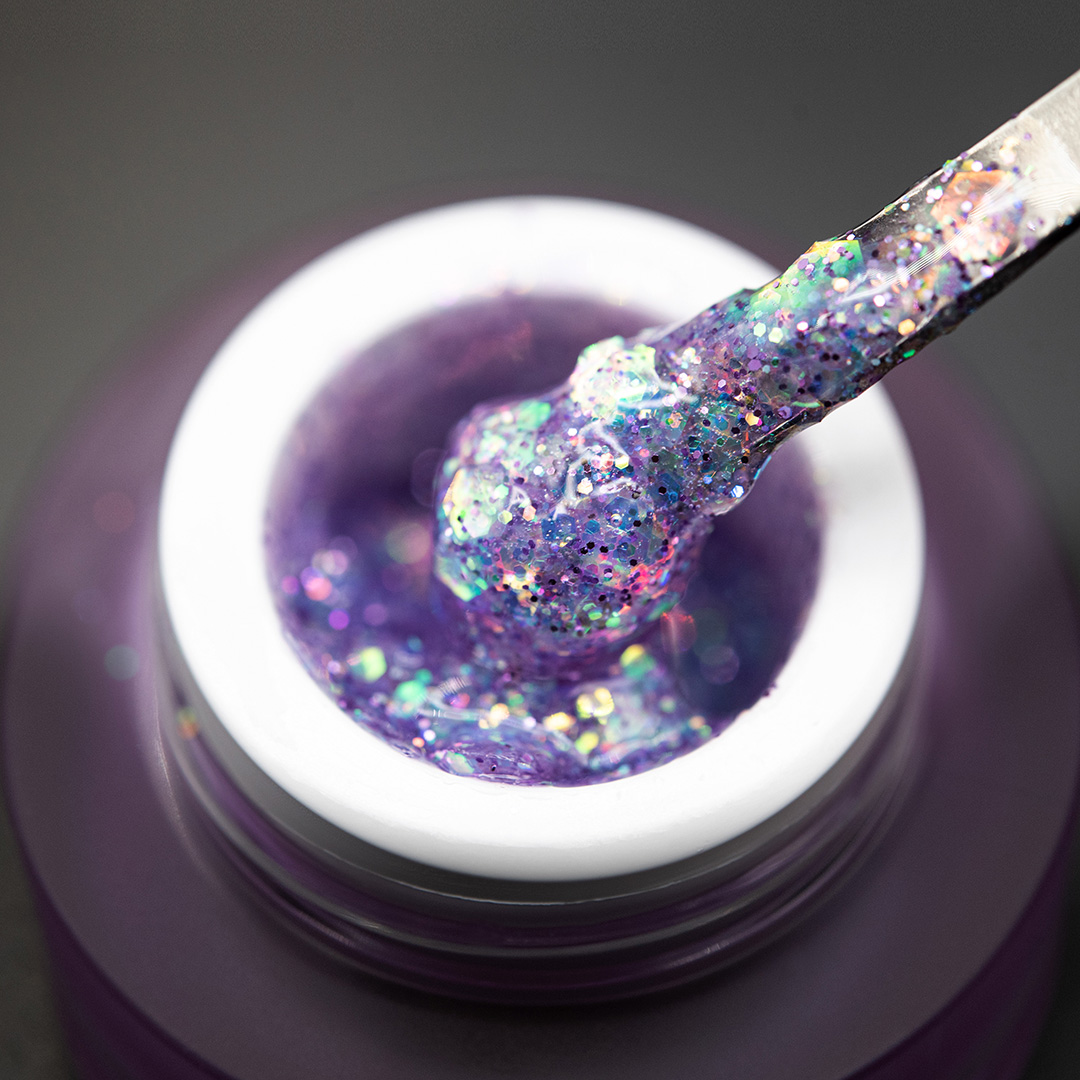 KOREAN GEL Mauve PN гель для дизайна с глиттером 5гр