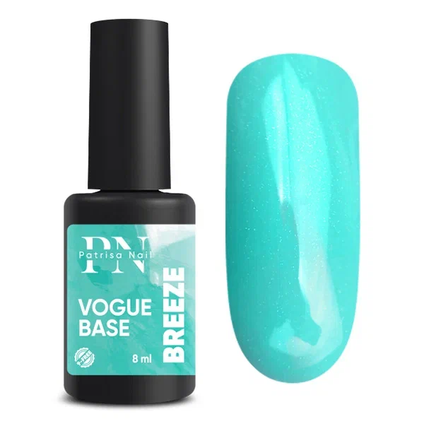VOGUE base PN Breeze бирюзовая  база с микроблеском 8 мл