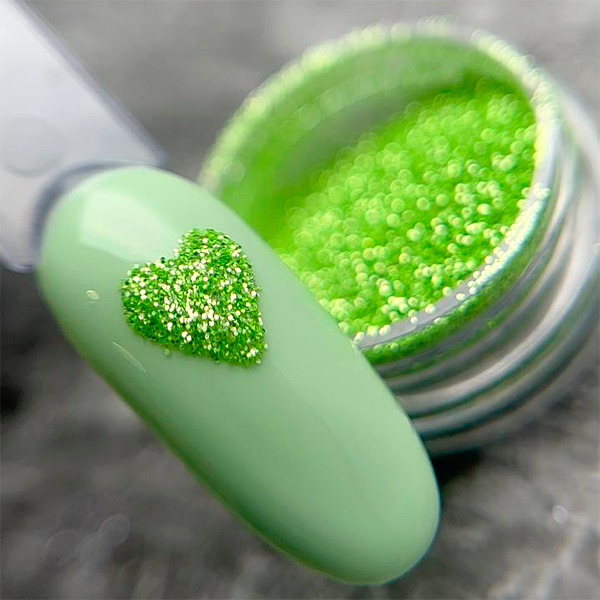 Глиттер-пудра PN Меланж ML6  матовый фисташковый