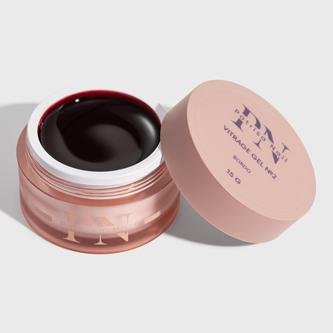 Vitrage Gel №2 Bordo, витражный гель PN 15 г