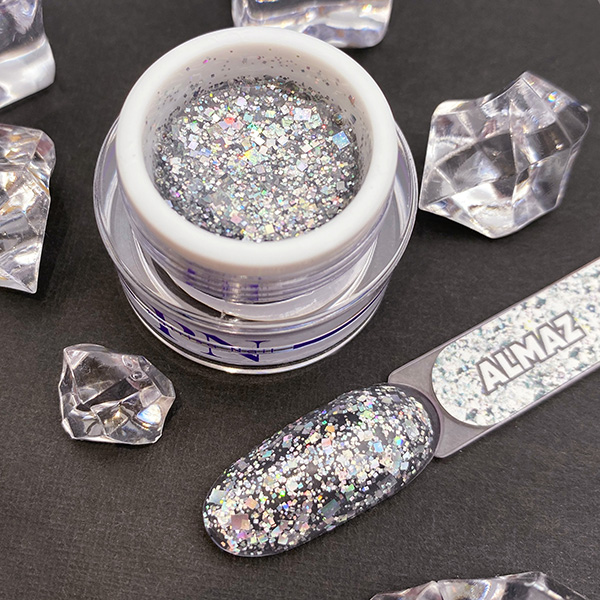 DIAMOND GEL PN Almaz гель для дизайна с глиттером 5 гр