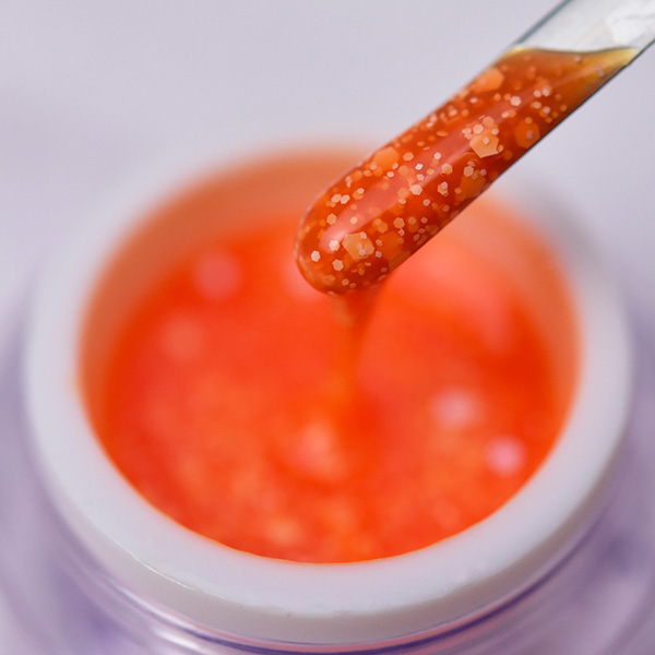 TROPIC GEL Orange PN гель для дизайна c белыми шестигранниками 5 гр