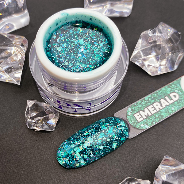 DIAMOND GEL PN  Emerald гель для дизайна с глиттером 5 гр