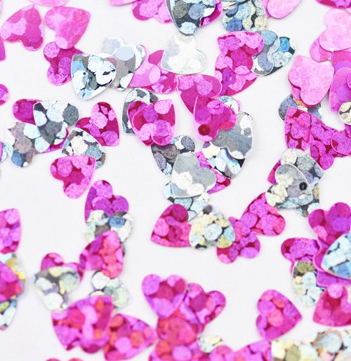 Камифубуки К92 "Сердечки микс" PN серебро, розовый голография