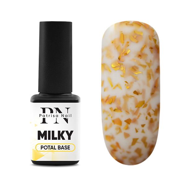 POTAL Milky base PN каучуковая молочная база с золотой поталью 12 мл