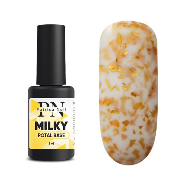 POTAL Milky base PN каучуковая молочная база с золотой поталью 8 мл