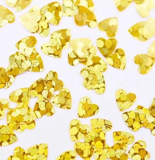 Камифубуки PN К89 "Сердечки" золото, голография