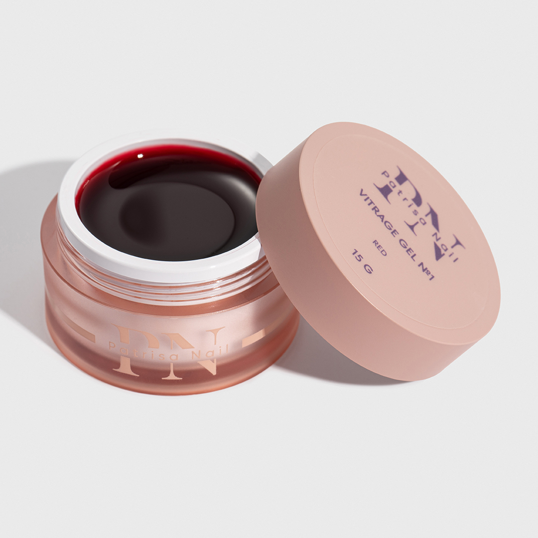 Vitrage Gel №1 Red, витражный гель PN 15 г