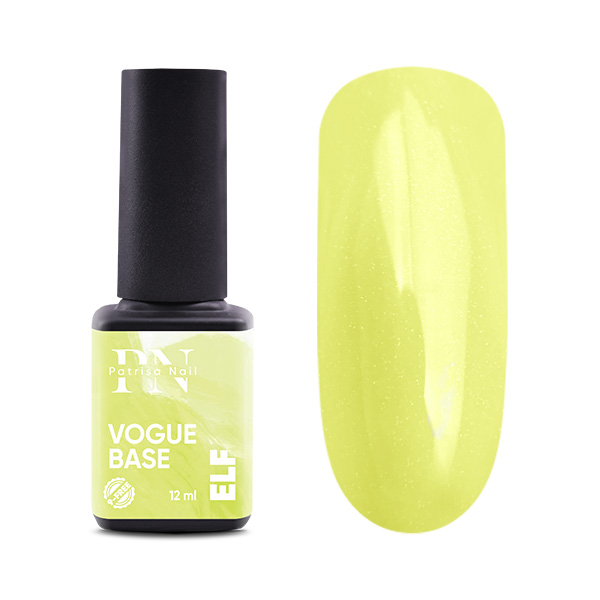 VOGUE base PN Elf лимонная база с мироблеском 12 мл