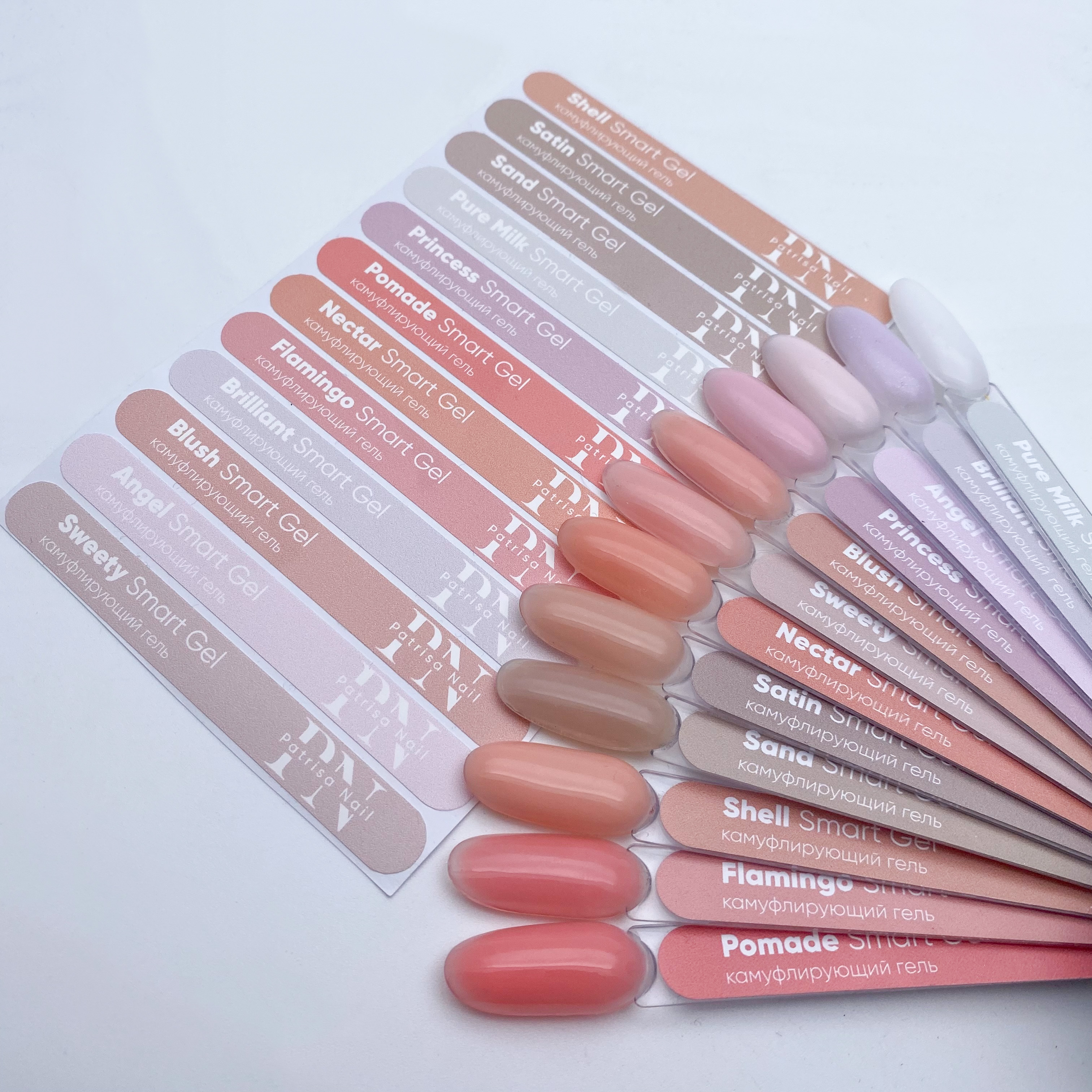 Наклейки на типсы для коллекции гелей "Smart"