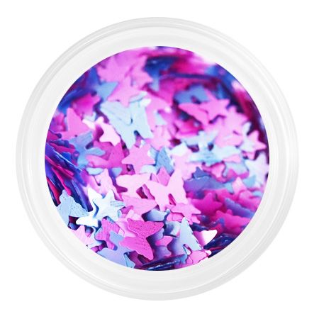 Камифубуки PN К113 "Бабочки и звездочки" розовый и голубой матовый