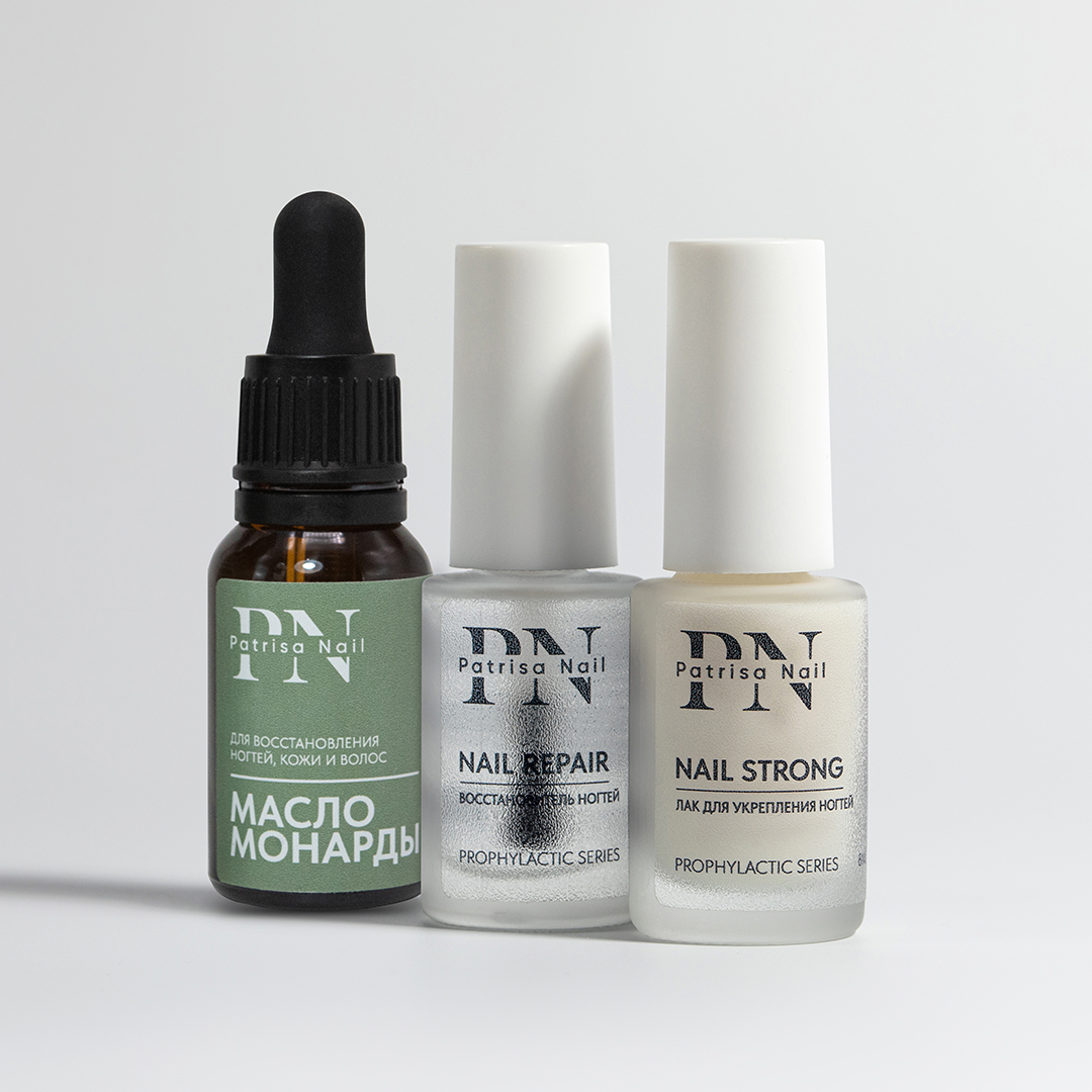 Набор уход Nail Renew Set (Nail Strong, Nail Repair, Масло Монарды) PN