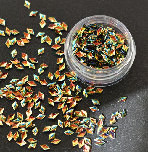 Камифубуки чешуя дракона PN РОМБЫ К74 темная голография