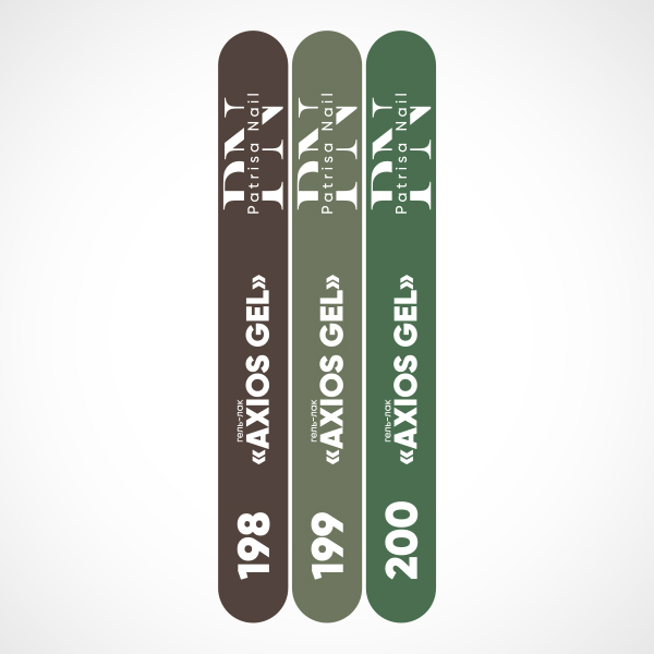 Наклейки на веерные палитры на гель-лаки "Axios 198,199,200"