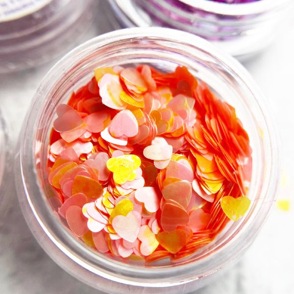 Камифубуки PN К87 "Сердечки" розовый микс, матовые