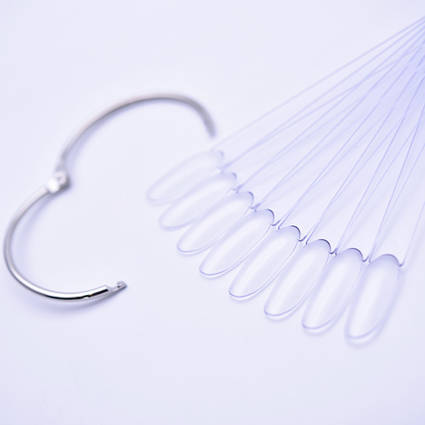 Дисплей PN прозрачный веерный, овальные типсы, на кольце 50шт.