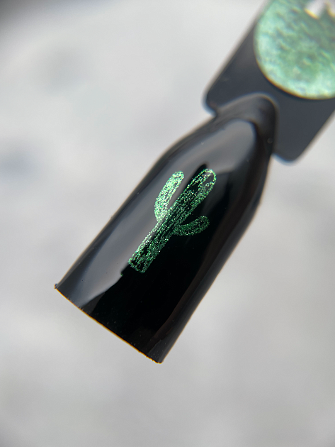 Лак для стемпинга "Tramp Stamp" PN №35 зеленый металлик 8 мл