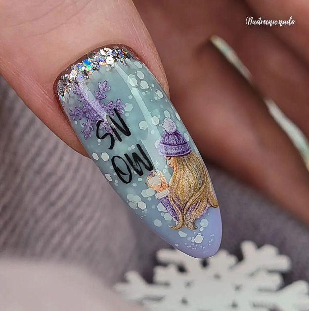 FLAKE base Mineral Water PN голубая база с белыми шестигранниками 16 мл